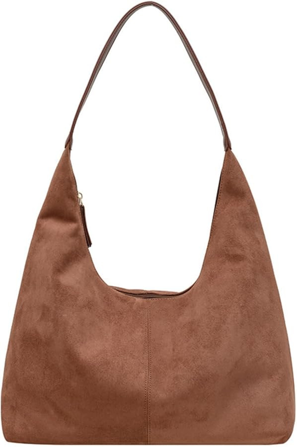 Slouchy Suede Shoulder Bags For Women Underarm Bag Womens Tote Bag Work Purses Crescent Bag Suede... | Amazon (US)