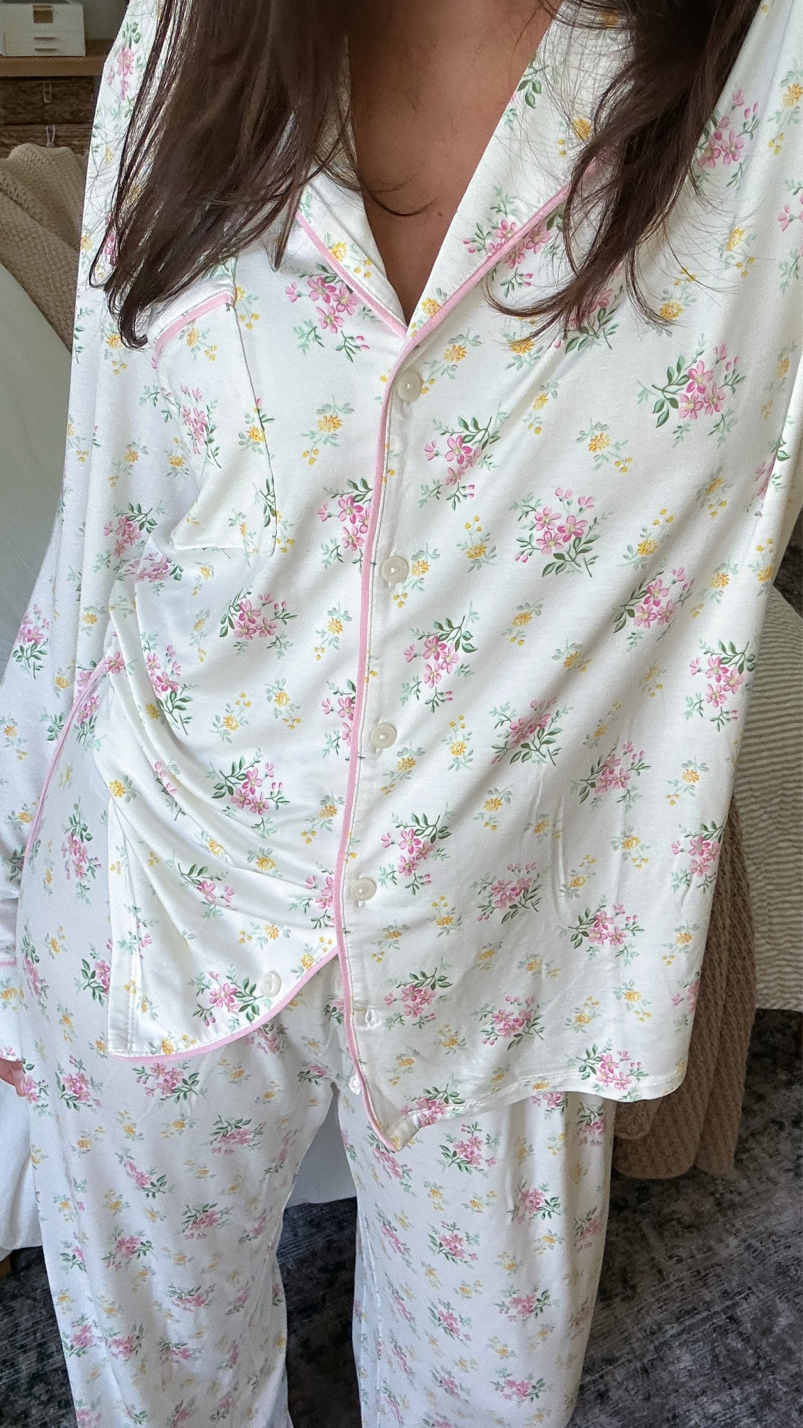 Spring pjs 💐 wearing size small 

#LTKSpringSale #LTKSeasonal #LTKSaleAlert