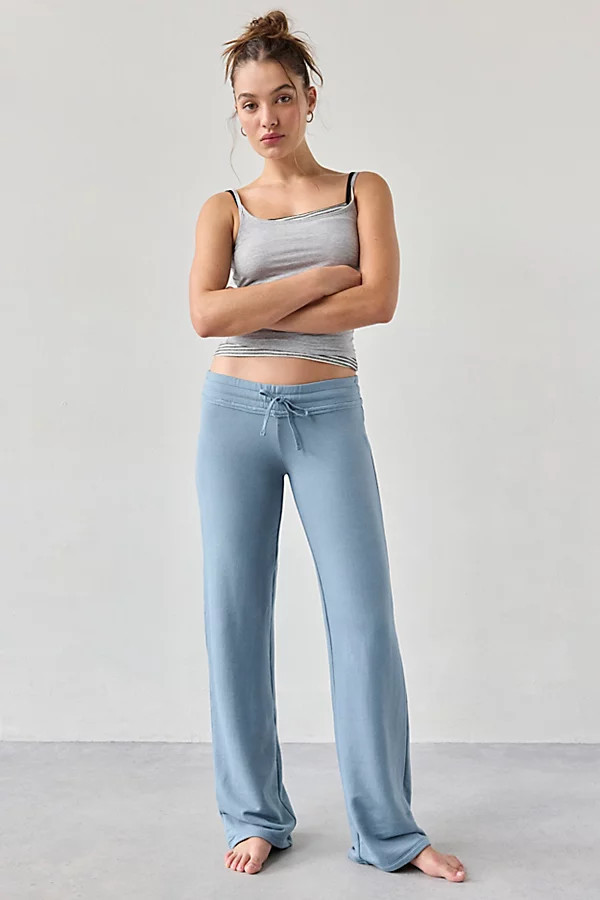 Out From Under Down And Out Straight Leg Sweatpant in Blue, Women's at Urban Outfitters | Urban Outfitters (US and RoW)