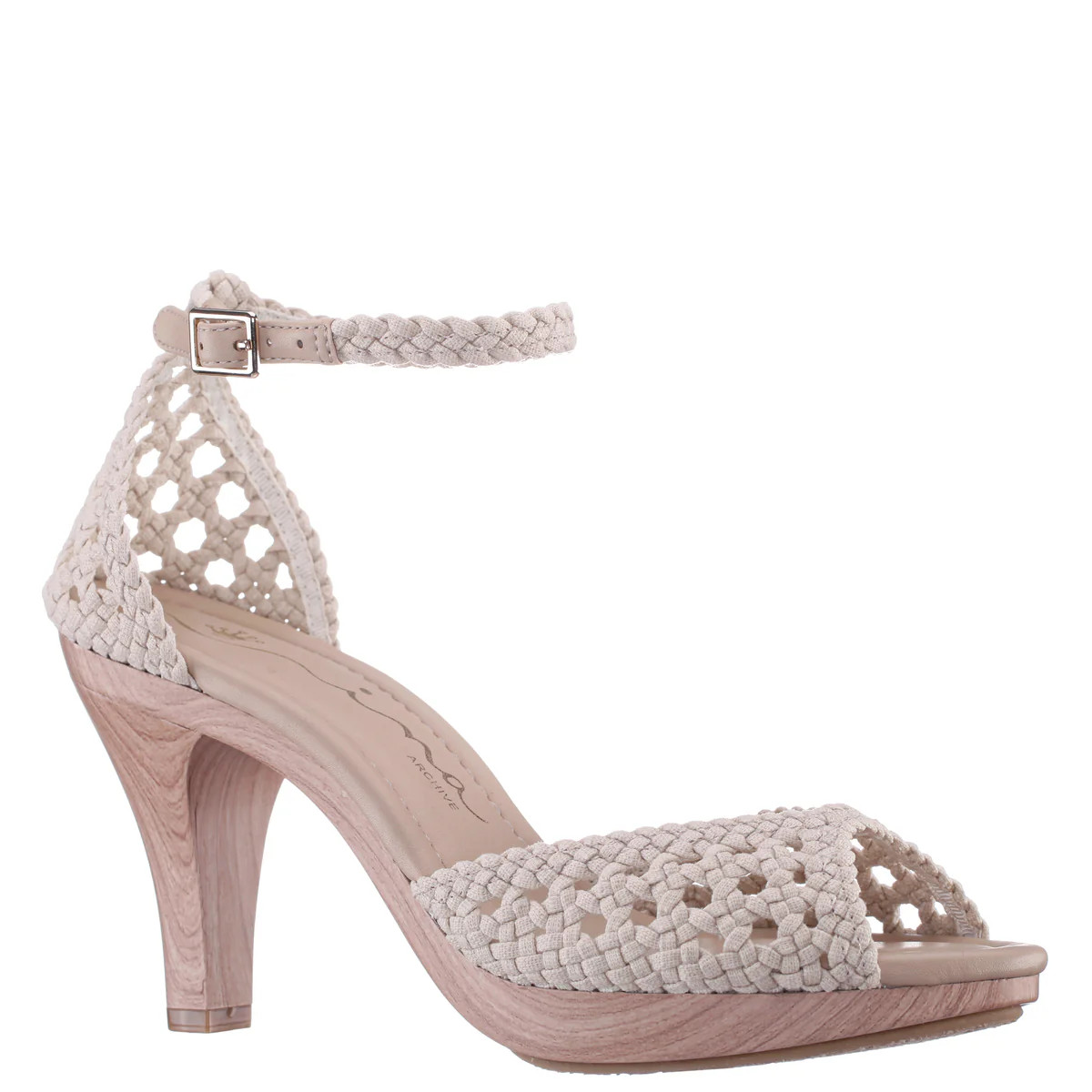 Womens Avenue Beige Ankle Strap High-Heel Platform Sandals | Nina Shoes | Nina Shoes