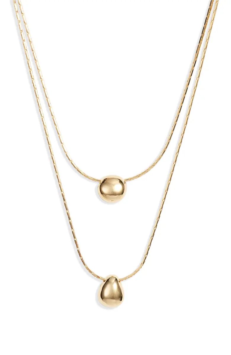 Demi Fine Double Droplet Layered Necklace | Nordstrom