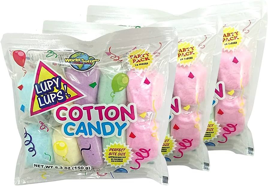 Lupy Lups! Cotton Candy Party Pack 0.5 oz each - Pastel Candy for Stocking, Treats, Party Favors,... | Amazon (US)