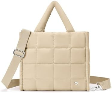 WESTBRONCO Puffer Crossbody Bags for Women Quilted Tote Bag Puffy Weekender Overnight Bag Nylon S... | Amazon (US)