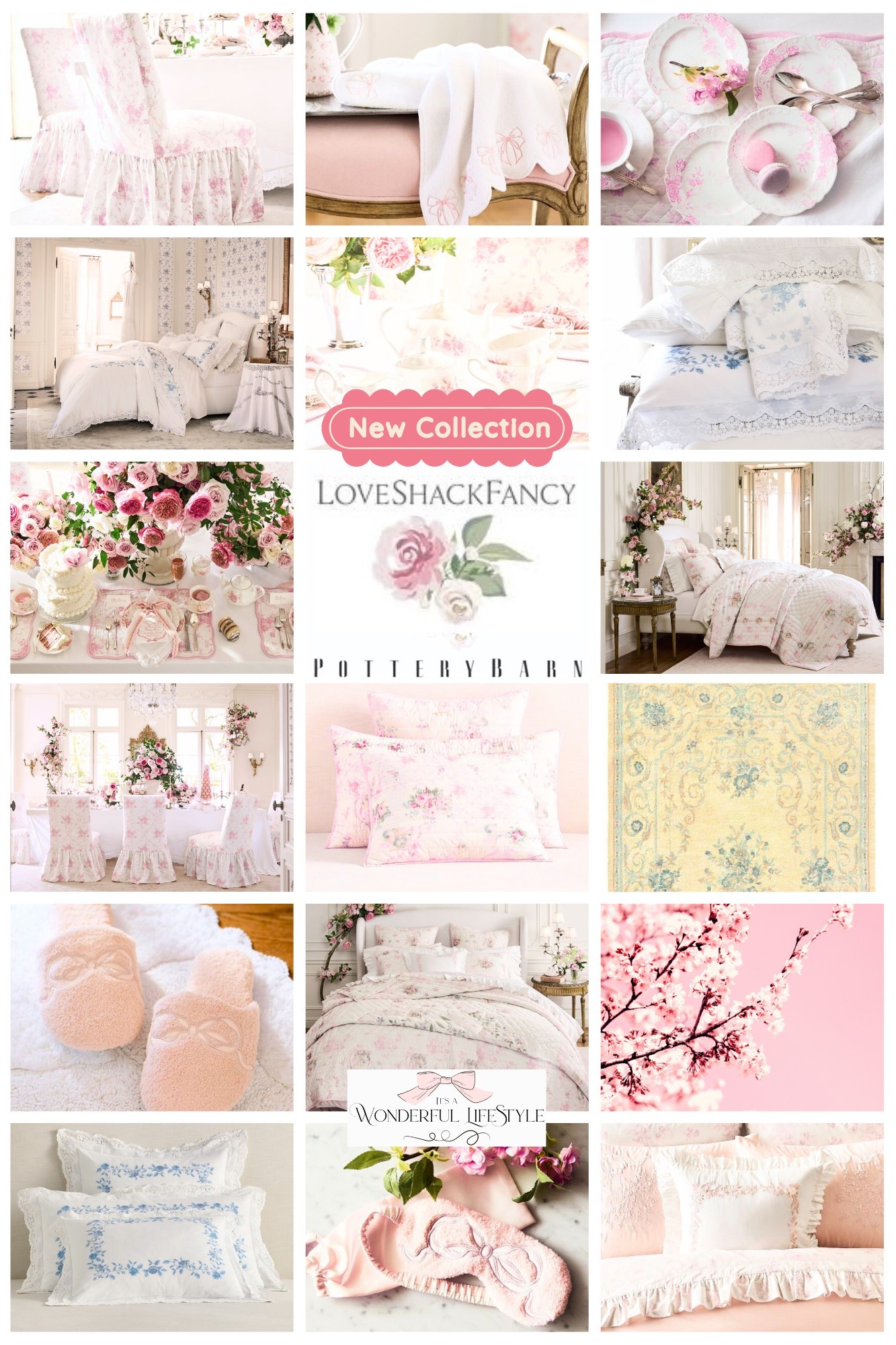 NEW LoveShackFancy Collection at Pottery Barn!!!
Stunning, Beautiful, Romantic, and Lovely are just a few words to describe this New LSF Collab.
An abundance of bows, ruffles, and dreamy florals!🎀

#LTKStyleTip #LTKHome