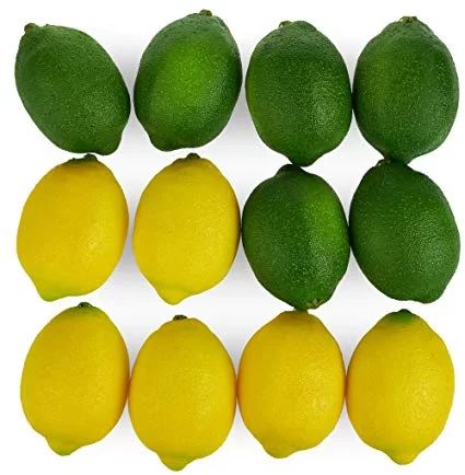 Coolmade 12pcs Fake Lemon Artificial Fruits Lifelike Lemons Simulation Lemon Green and Yellow Lem... | Walmart (US)