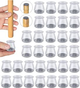 32 Pcs Chair Leg Floor Protectors - OASMU Silicone Felt Pads, Scratch-Proof & Noise-Free, Easy Sm... | Amazon (US)