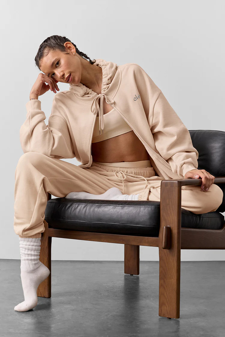 Accolade Full Zip Hoodie - Macadamia | Alo Yoga
