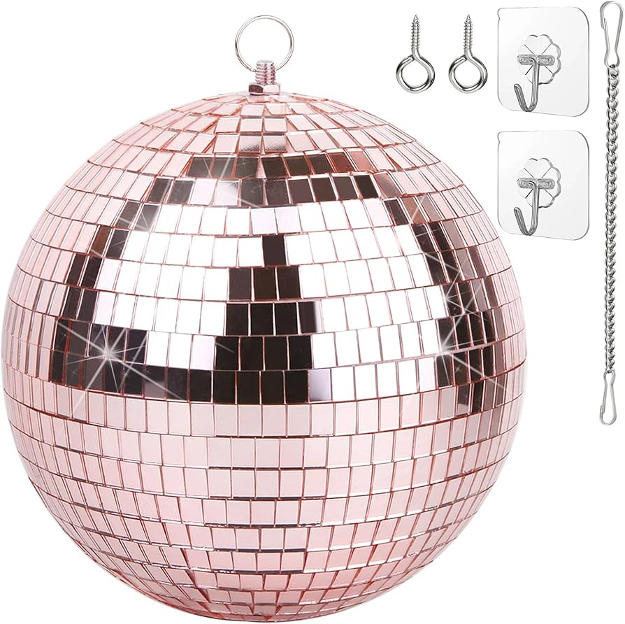 Disco Ball - 8 Inch Mirror Disco Ball, Ideal for DJ Club, Party, Wedding, Home Decor, and Live St... | Amazon (US)