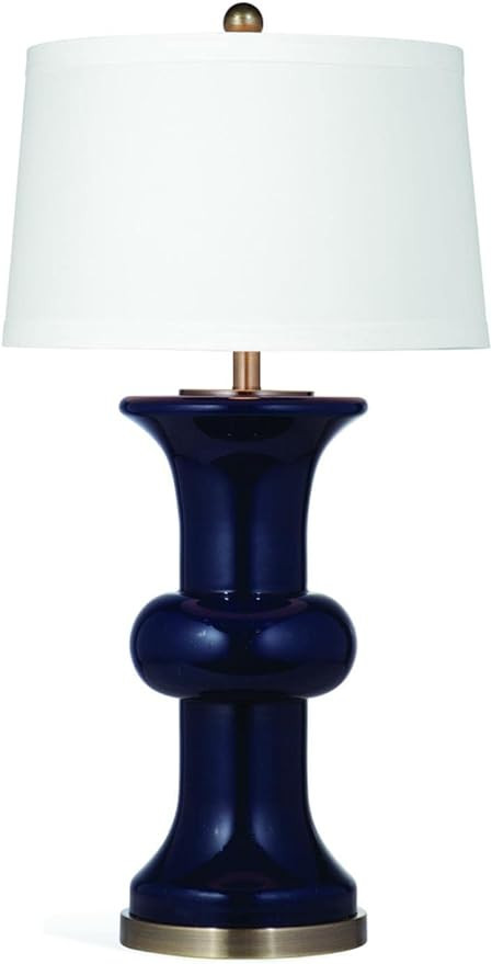 Bassett Mirror L3331TEC Glass Vince Table Lamp, Navy | Amazon (US)