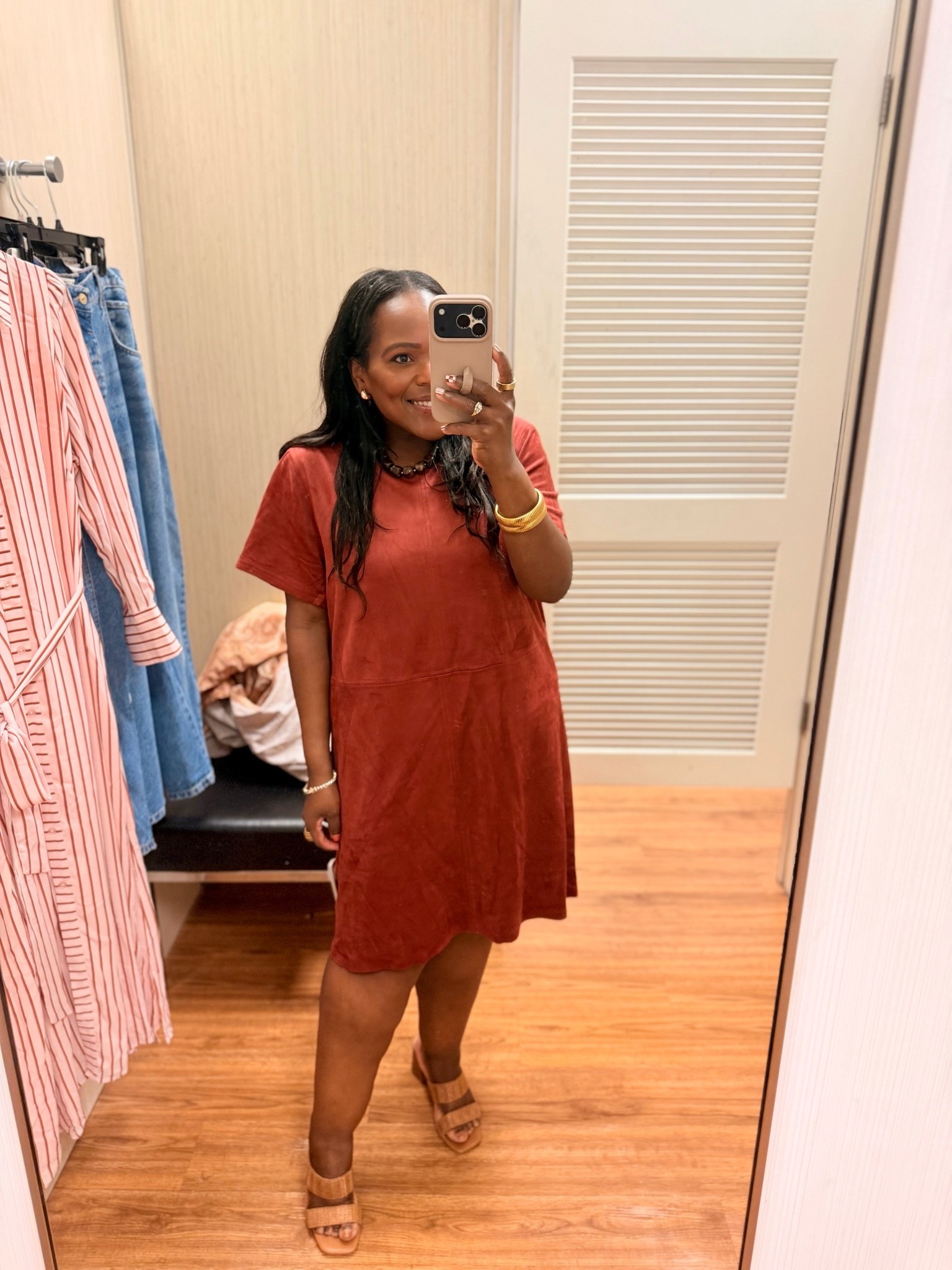 Faux suede dress from @Belk - perfect to wear now and later with boots! 👢

#LTKNYFW #LTKSaleAlert #LTKPetite