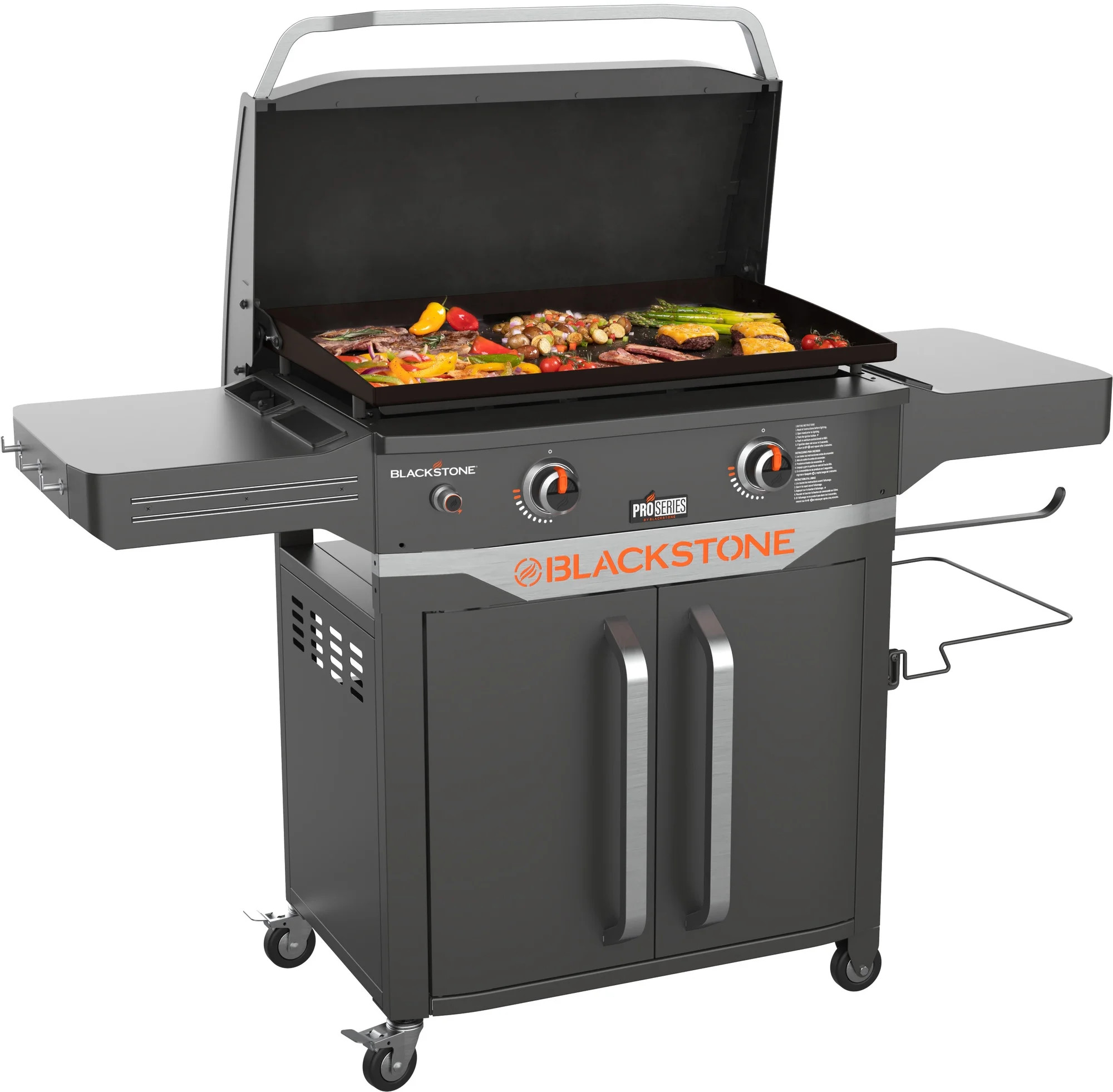 Blackstone ProSeries 2 Burner 28" Outdoor Cabinet Griddle with Hood - Walmart.com | Walmart (US)