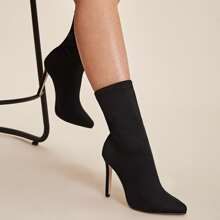 Point Toe Stiletto Sock Boots | SHEIN