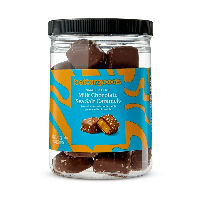 bettergoods Small Batch Milk Chocolate Sea Salted Caramels, 24.3 oz | Walmart (US)