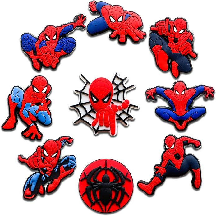 9Pcs Cartoon Shoe Charms for Croc Clogs Sandals, Cute Shoe Decorations | Amazon (US)