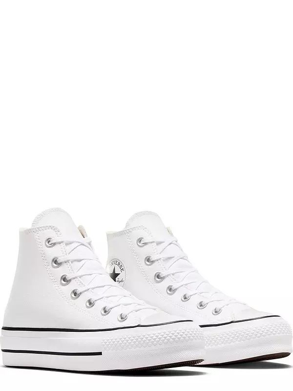 Converse Womens Lift Wide Foundation High Tops Trainers - White/Black | Very (UK)