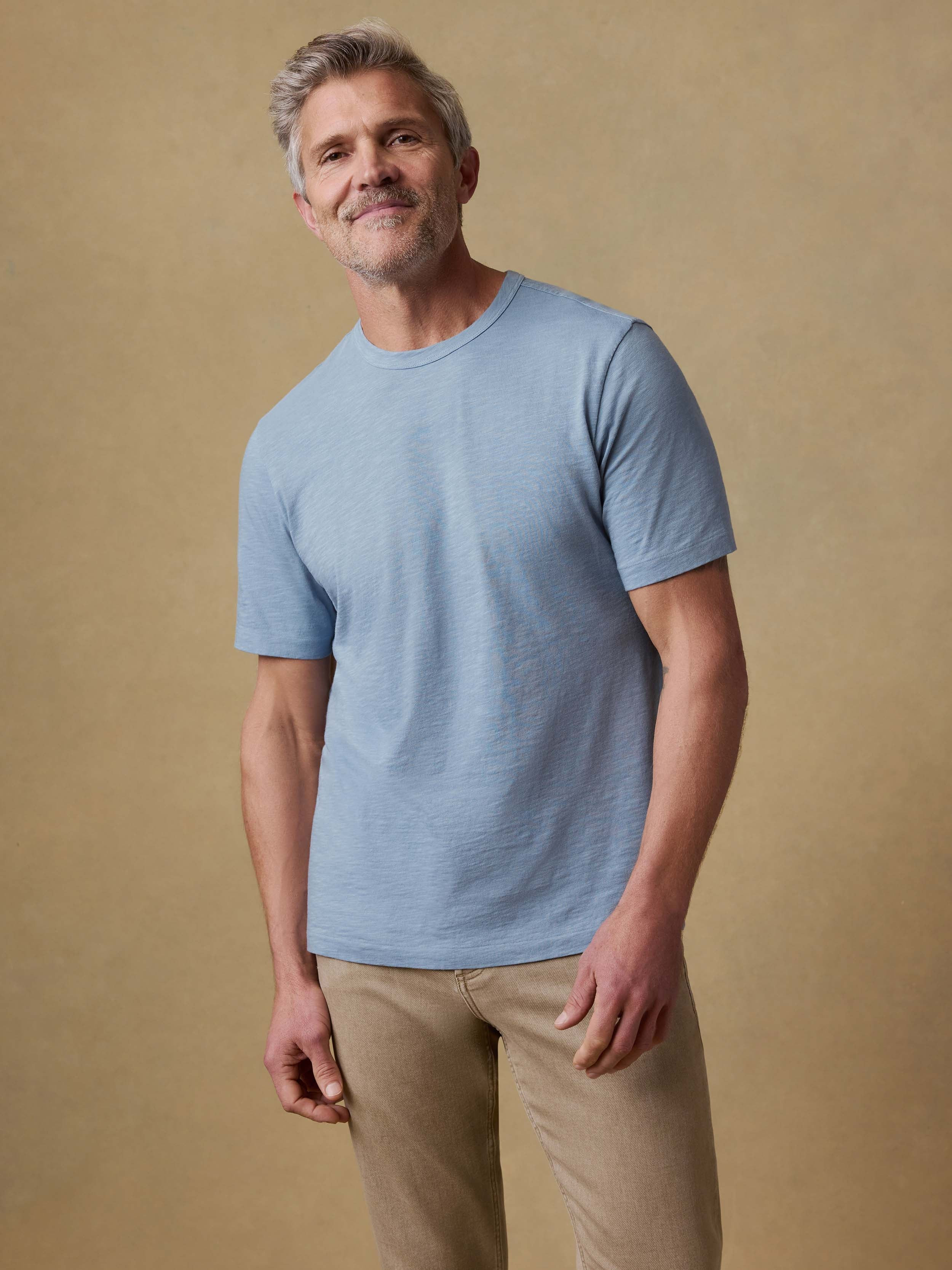 Sunwashed Regenerative Tee - Blue Shore | Faherty