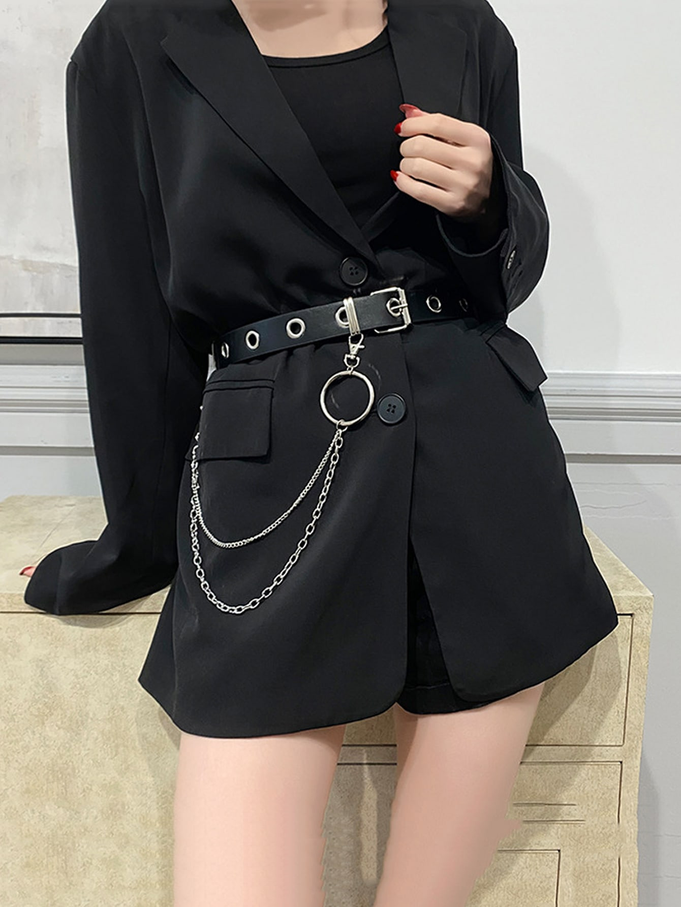 Chain Decor Belt Street Halloween | SHEIN USA | SHEIN