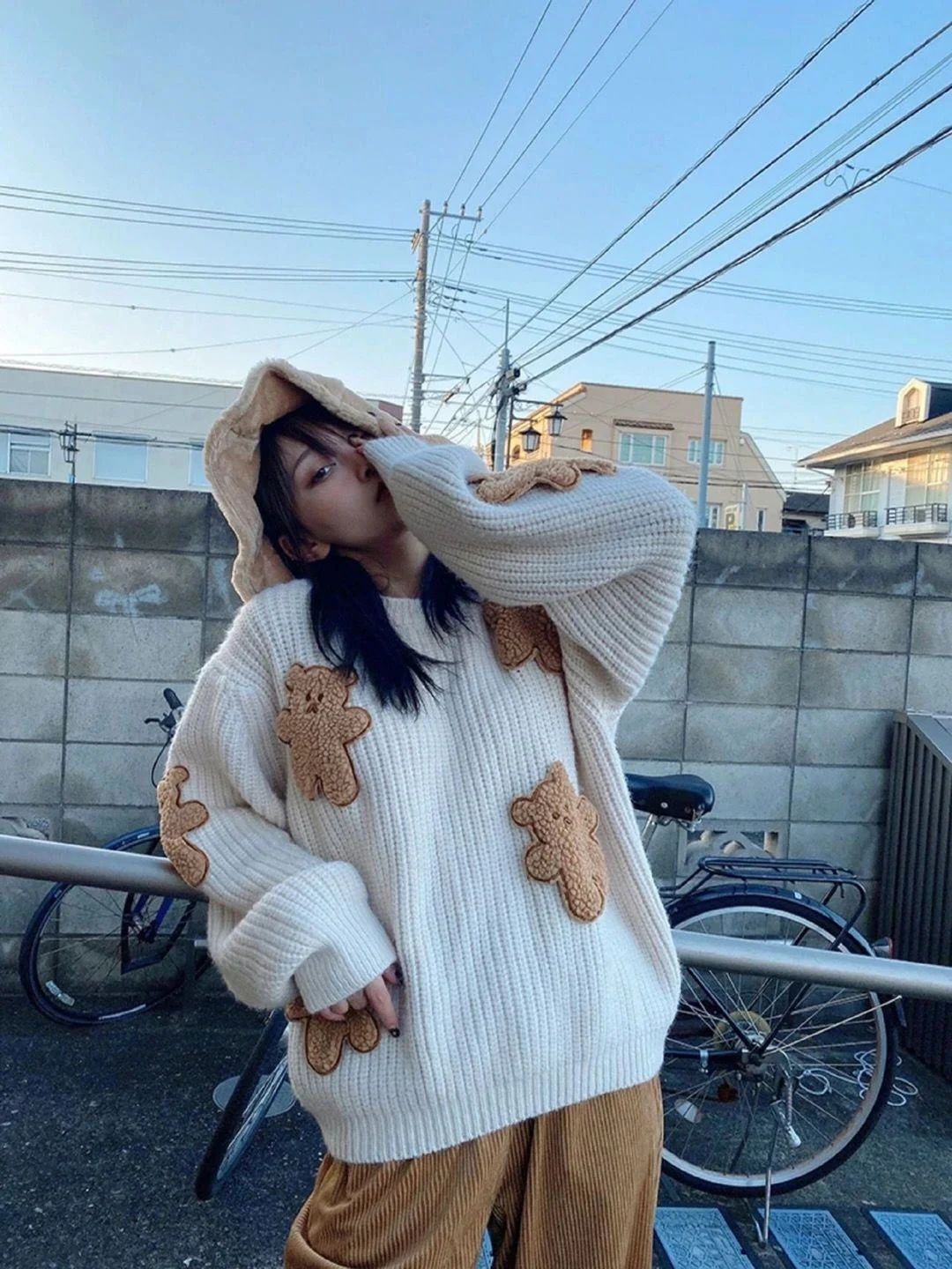 Knitted Women's Harajuku Oversized Pullover Japanese - Etsy | Etsy (US)