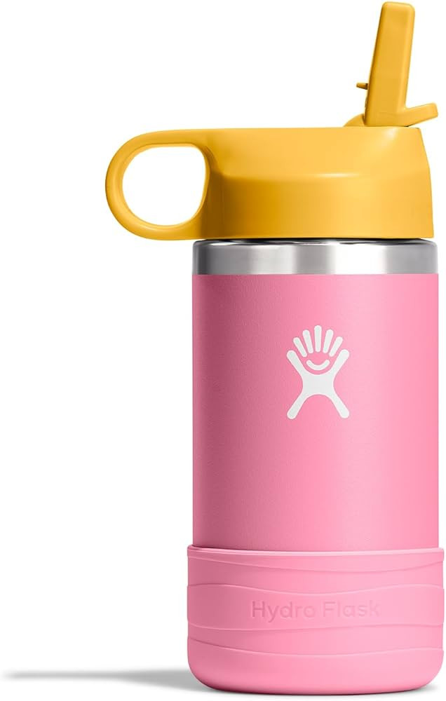 Hydro Flask Kids Water Bottle for School - Stainless Steel and Insulated with Straw Cap - 12 Oz D... | Amazon (US)