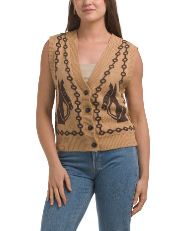 Horse Cardigan Vest | TJ Maxx