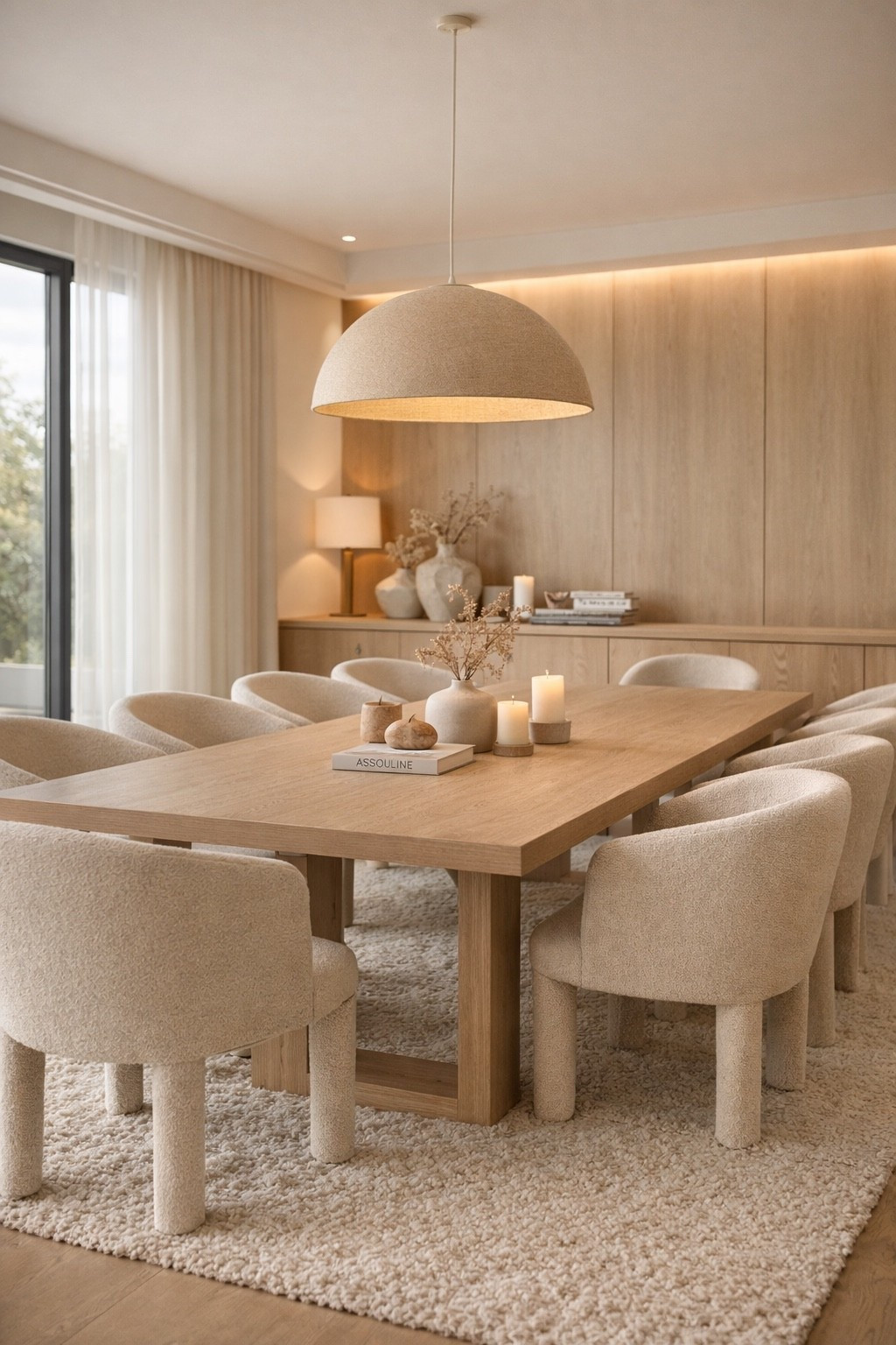 Cozy modern dining room featuring a light wood dining table, soft boucle chairs and warm neutral tones. Minimal decor, natural textures and soft lighting create an elegant and timeless space perfect for modern homes. Save this for dining room inspiration and neutral interior ideas.
#diningroominspo
#cozymodern
#neutralinterior
#modernhome
#diningroomdesign
#interiorinspiration
#homedecorideas
#warmneutrals
#luxuryinterior
#minimalinterior
#moderninteriors
#ltkhome
