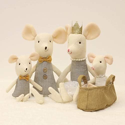 Mouse Family Dolls Stuffed Animal Toy Birthday Gift Mini Plush Toy Gray | Amazon (US)