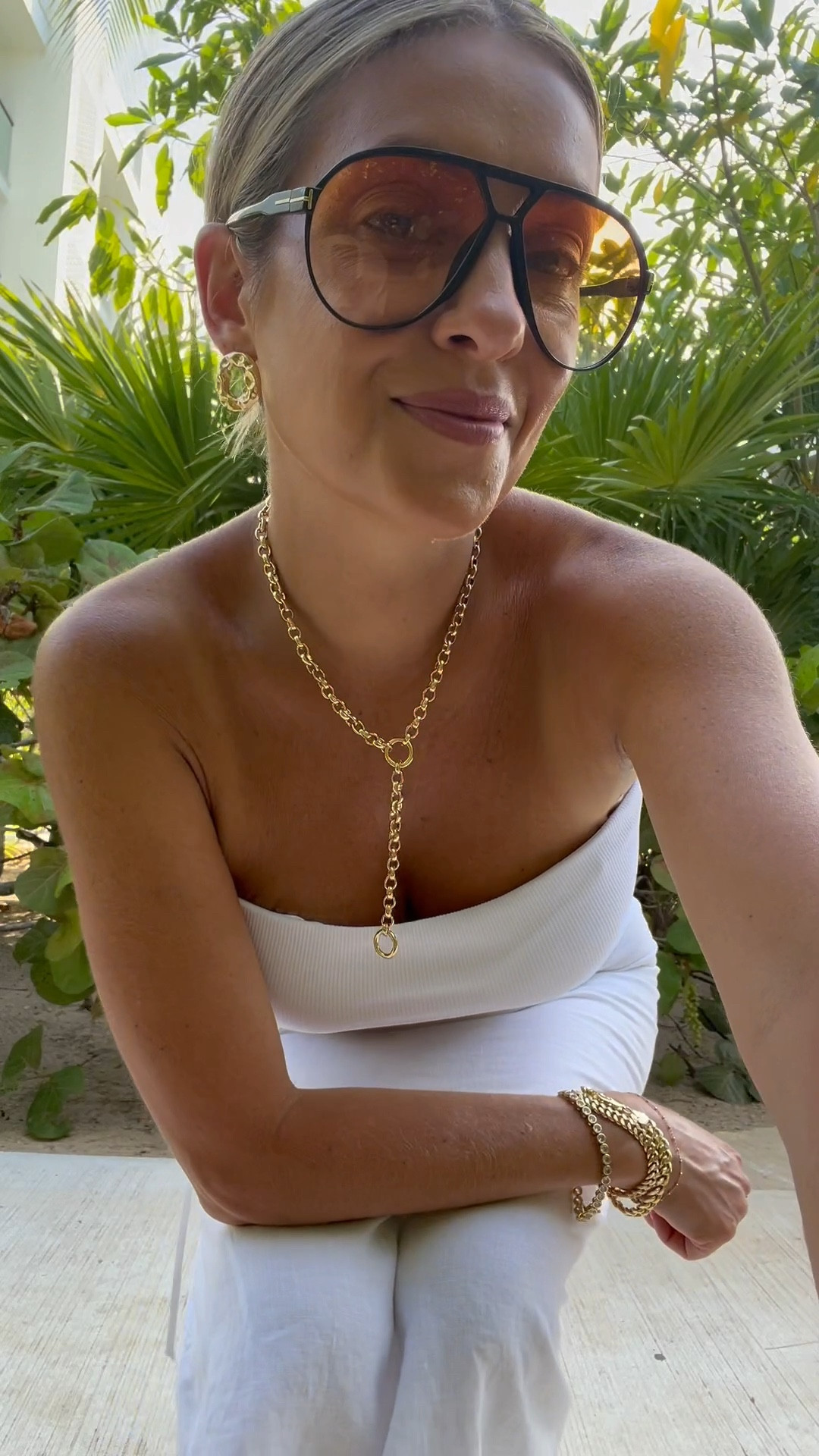 Easy linen pieces + effortless jewelry is my go-to for the rest of the summer 🥥✨

Not pictured, two toddlers crying in the background because they have sand on their feet at the beach!!! 

Number one reason why our Dylan Rae Jewelry new rolo lariat chain was created with our crinkle donut studs! Grab & Go style without the fuss.  
#goldjewelry #VacationVibes #summervibes #layeredjewelry #dylanraejewelry #vacation #vacationoutfits #linenoutfit #whitelinen #summeroutfit #linenskirt #goldbracelets 

#LTKTravel #LTKFindsUnder100 #LTKStyleTip