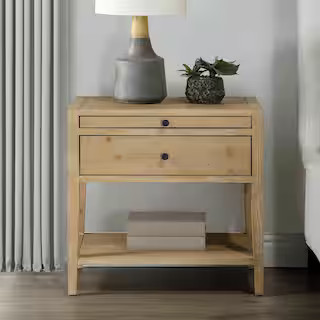 Shoreham Natural Finish 1-Drawer 25 in. W Nightstand 840-10-35 - The Home Depot | The Home Depot