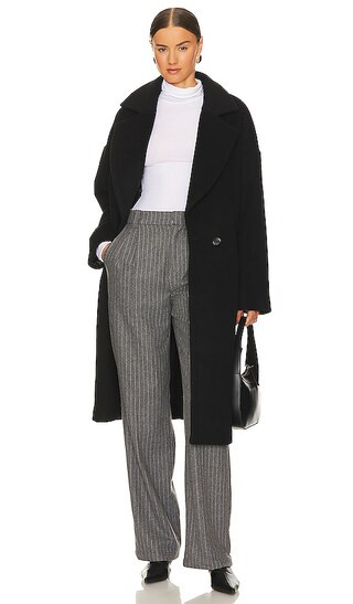 Brooklyn Wool Coat in Black | Revolve Clothing (Global)