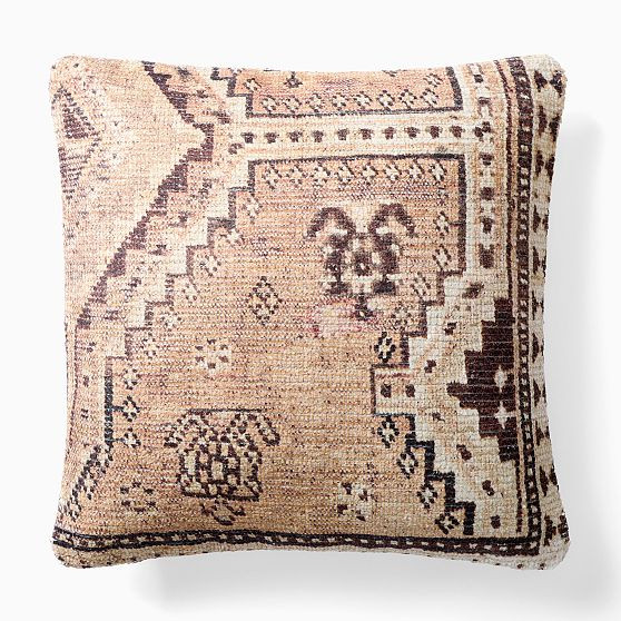 Delia Pillow Cover, 20X20, Rosewood + Feather Down Insert | West Elm (US)