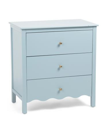 30x28 scalloped 3 drawer accent table | TJ Maxx