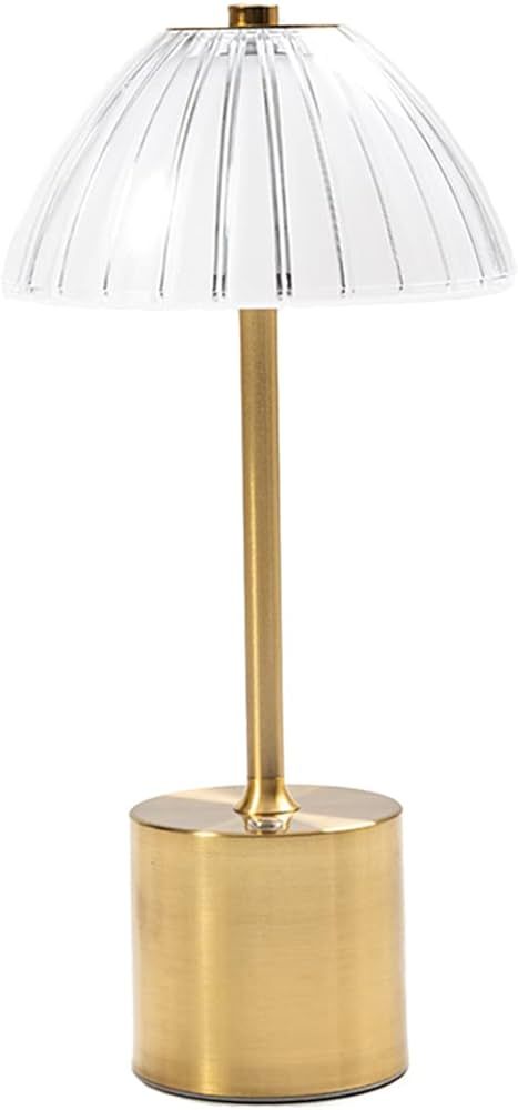 Cordless Lamp Rechargeable Lamp Gold 12'' Battery Operated Lamp 1800mah, Portable LED Lamp with 3... | Amazon (US)