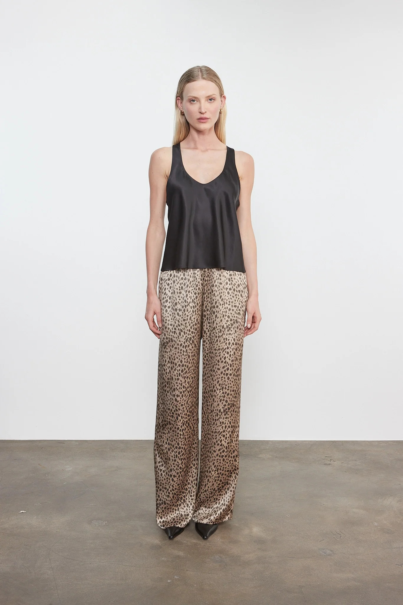 Enza Costa - Silk Satin Tank - Black | Jones & Daughters