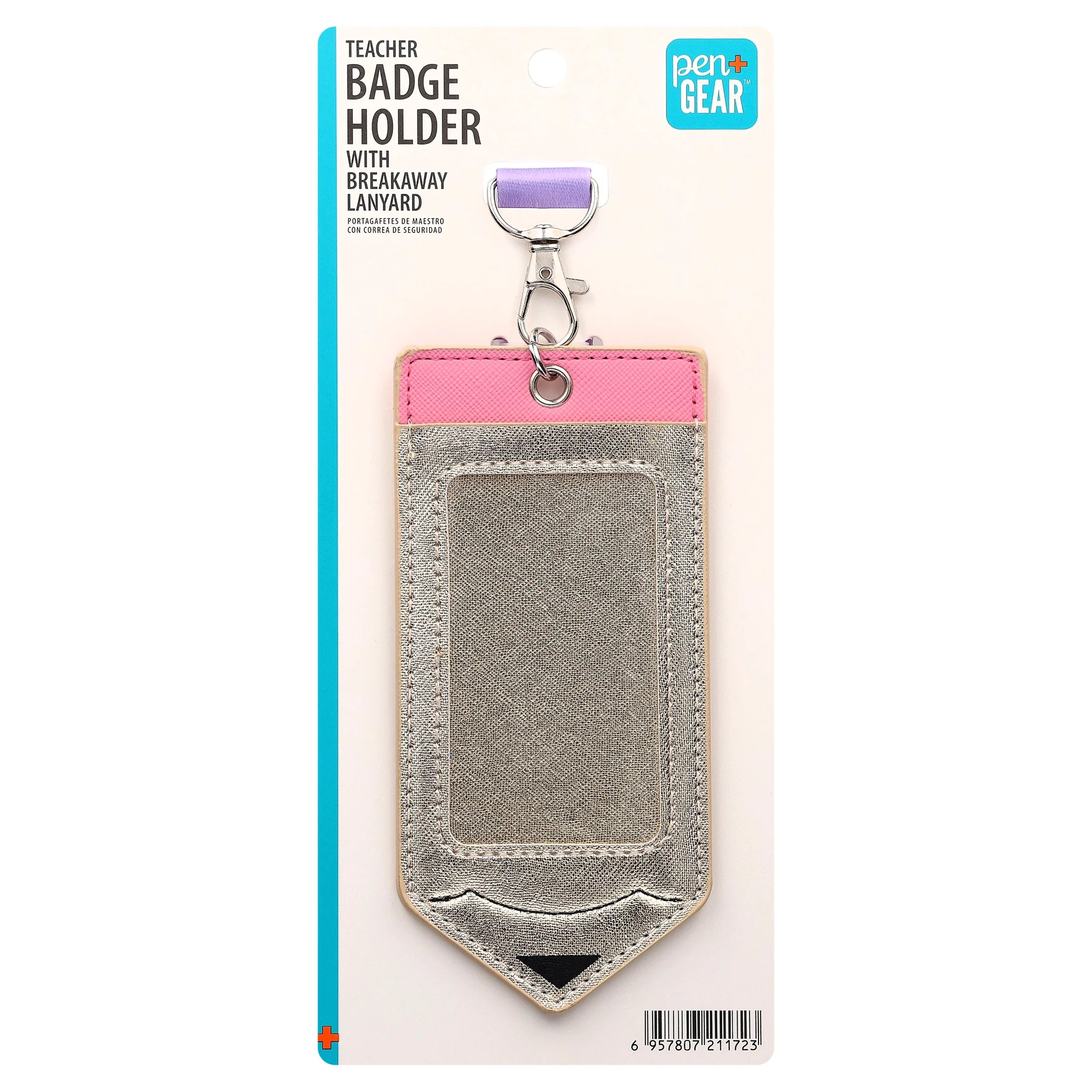 Pen+Gear Breakaway Lanyard Teacher Badge Holder, Vertical Pencil Design - Walmart.com | Walmart (US)