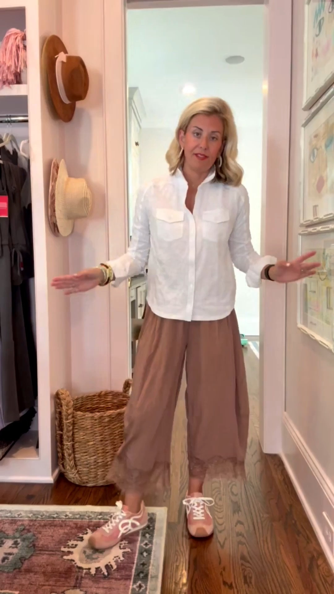 Maybe one of the best throw on and go looks! 
Pants - xs
White Top - 2 
Sneakers - 8 

Codes: 
Boden - HHCX on new styles 
Allie + Bess - Catherine20

#LTKdayinmylife #LTKootd #LTKmomlife