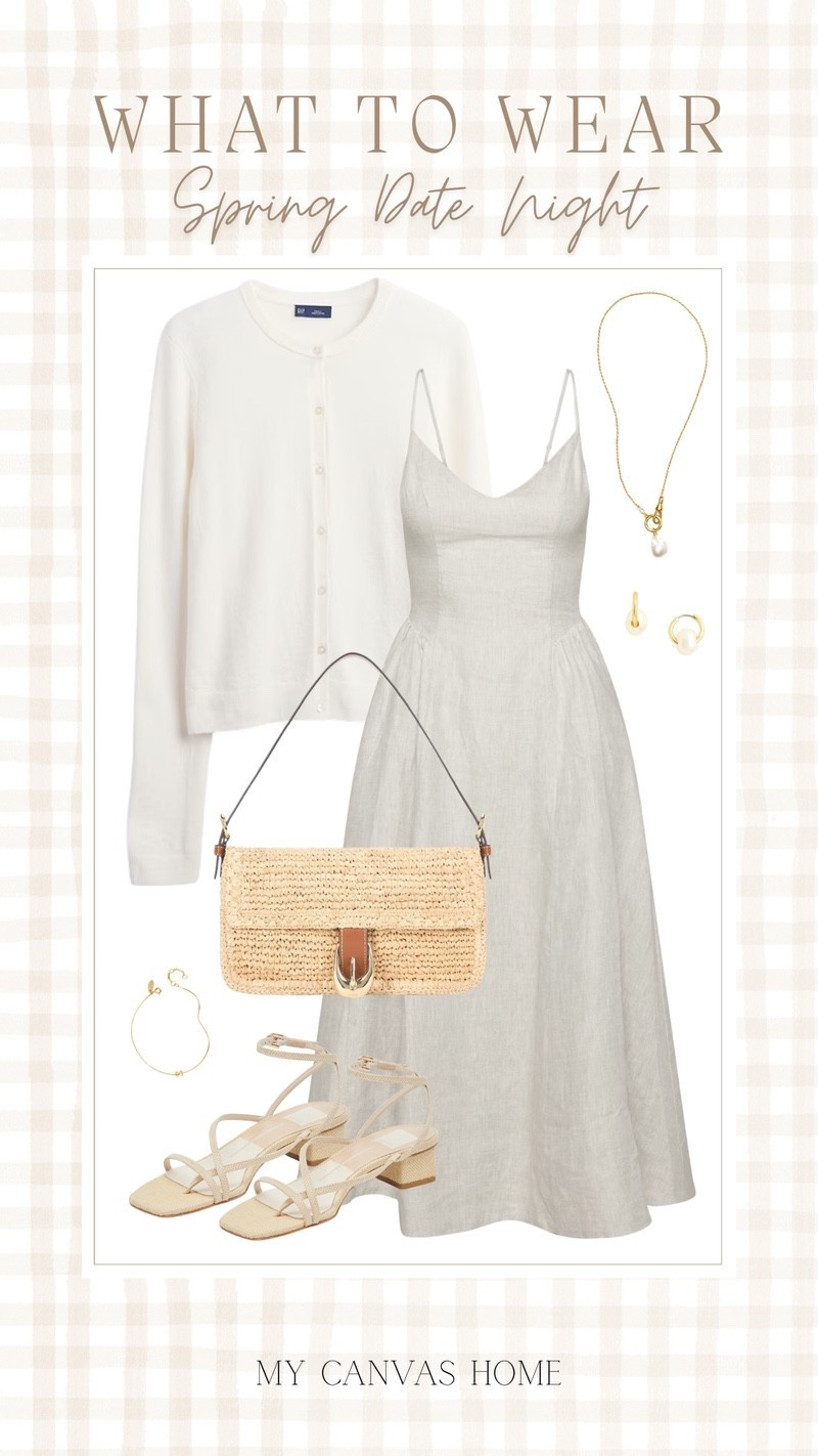 A timeless and versatile spring date night outfit! 🤍 This look could be worn for so many occasions—and it features pretty neutrals that you can easily mix and match. 

#LTKootd