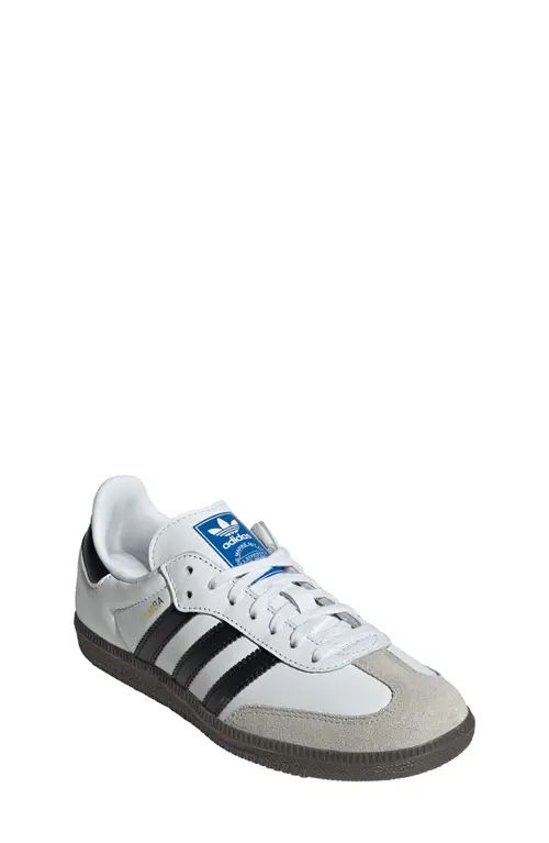 adidas Kids' Samba Sneaker in Ftwr White/Core Black/Gum5 at Nordstrom, Size 7 M | Nordstrom