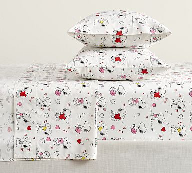 Peanuts Snoopy™ Hearts Sheet Set | Pottery Barn (US)