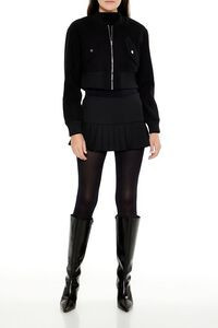 Cropped Zip-Up Bomber Jacket | Forever 21