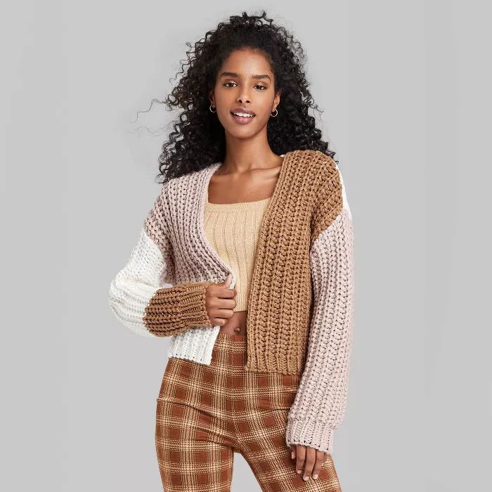 Women's Crafted Chunky Knit Cardigan - Wild Fable™ | Target
