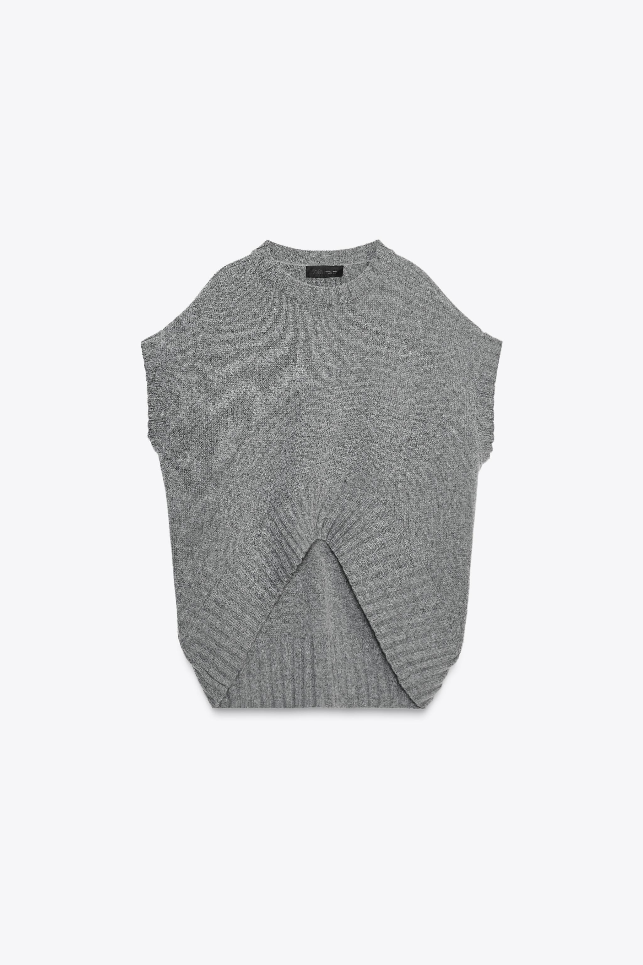 OVERSIZE WOOL-BLEND KNIT WAISTCOAT | Zara UK