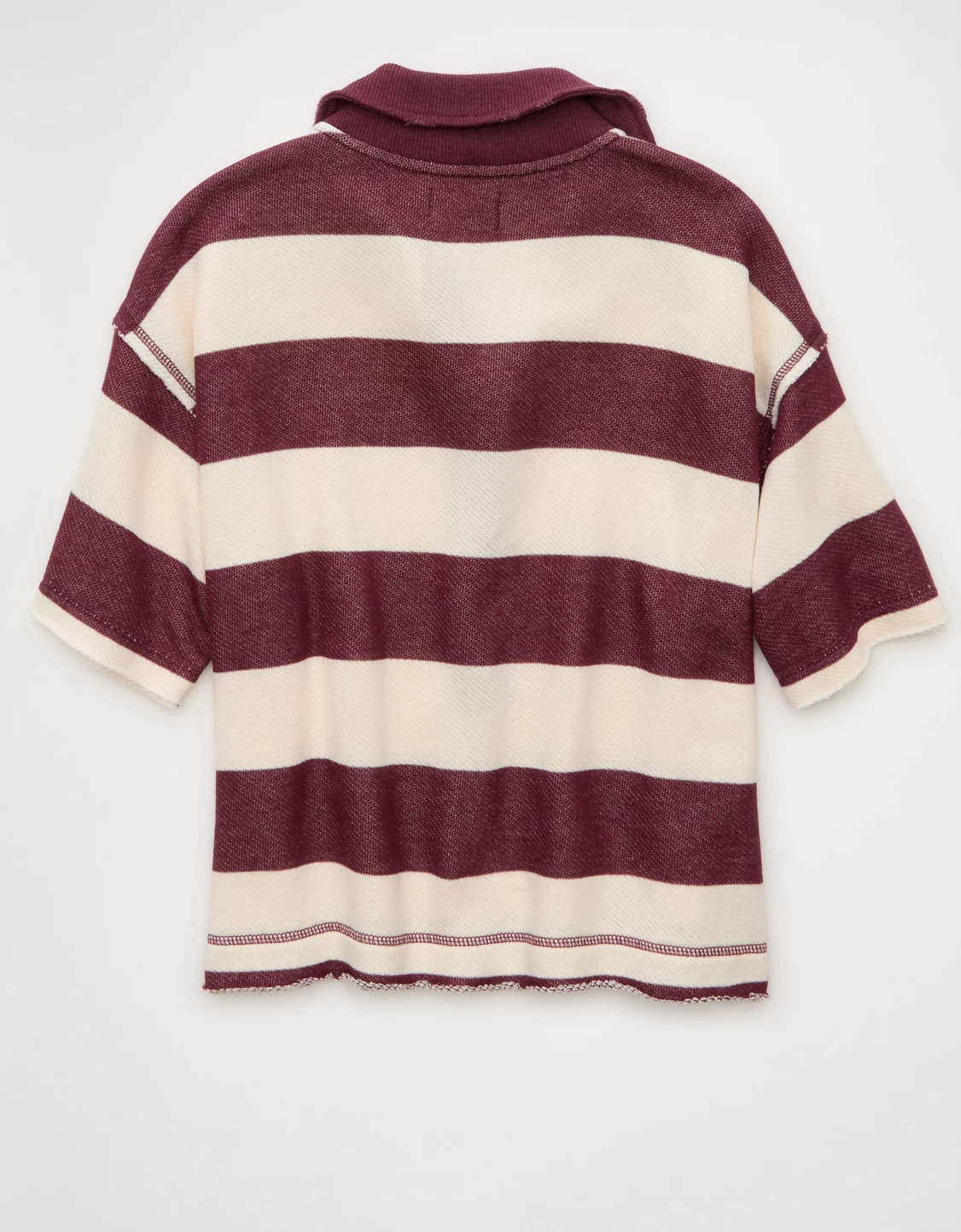 AE Campus Short-Sleeve Rugby Sweatshirt | American Eagle Outfitters (US & CA)
