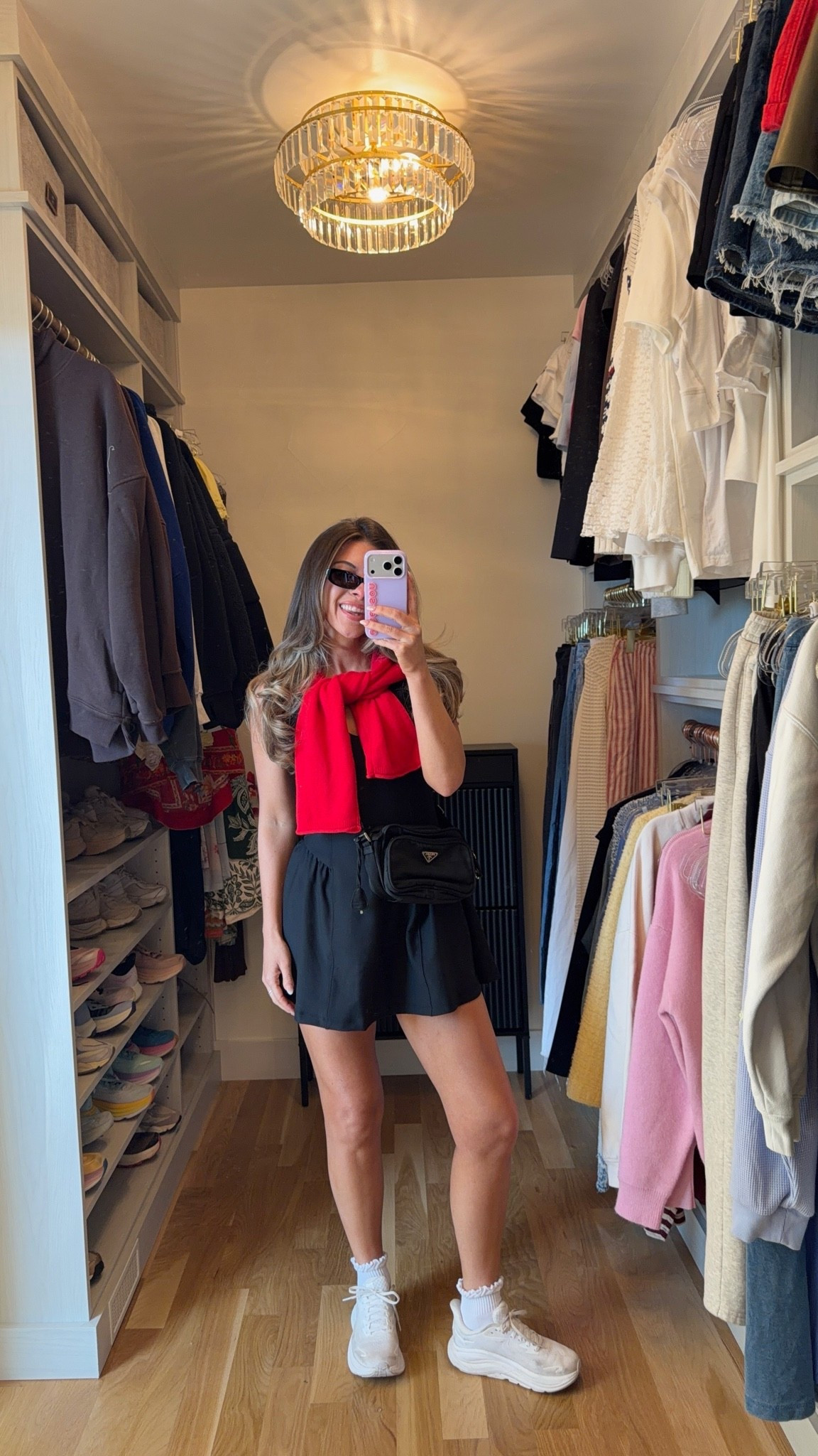 black abercrombie workout dress with built in bra and shorts styled with red sweater, crossbody bag, and sneakers fall outfit 🍂

I’m 5’4” and wearing my usual small

vivrelle code: emerson20

workout dress, activewear, athleisure, exercise dress, black dress, fall looks, fall outfit, holiday outfit, game day outfit, skort outfits, athletic skorts, casual skort outfits, summer skort outfits, skort dress, everyday skort outfits

#LTKActive #LTKgrwm #LTKootd