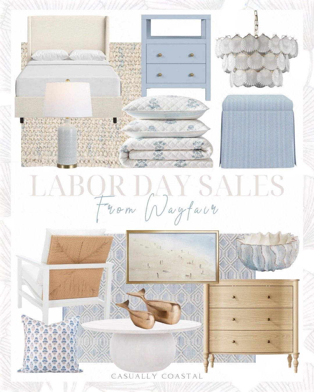 Labor Day Sales From Wayfair 

Coastal home decor, coastal rug, wayfair rug, coastal bed, coastal bedding, coastal wall art, coastal artwork, wayfair bed, wayfair lamp, coastal lamp, wayfair wall art, wayfair nightstand, round coffee table, solid white wood coffee table, upholstered storage ottoman, neutral rug, tan rug, 2x3 rug, 5x8 rug, 8x10 rug, ceramic table lamp, 3 light dimmable tiered chandelier, curved front nightstand, 3 drawer nightstand, Tilly upholstered bed, blue rug, geometric indoor rug, blue nightstand, ceramic decorative bowl, flower block print cotton reversible blue quilt, white armchair, floral cotton pillow cover, coastal pillow cover, aluminum whale sculptures, beach painting

#LTKHome #LTKSaleAlert