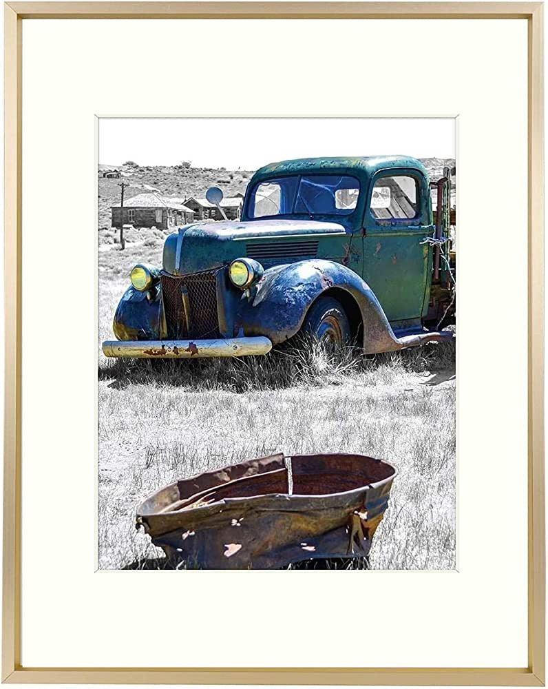 Golden State Art, 11x14 Gold Picture Frame Displays Photo 8x10 with Ivory Mat or 11x14 Without Ma... | Amazon (US)