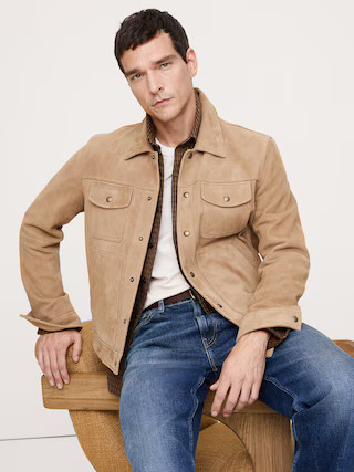 Suede Trucker Jacket | Banana Republic (US)