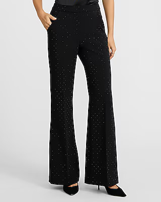 Editor Embellished High Waisted Flare Trouser | Express