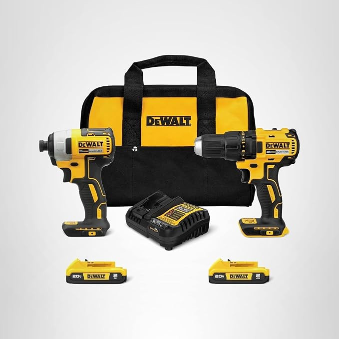 DEWALT 20V MAX Cordless Drill and Impact Driver, Power Drill Brushless 2-Tool Power Tool Combo Ki... | Amazon (US)