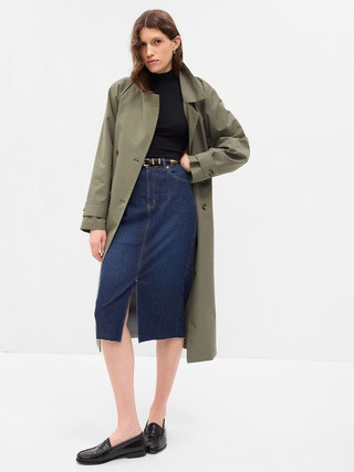 Denim Pencil Midi Skirt with Washwell | Old Navy (US)