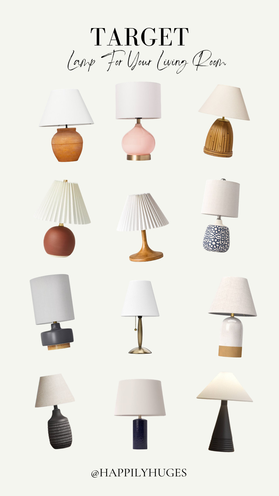 Add warmth and style to your living room with lamps from Target. Check them out! 

 #LTKHome